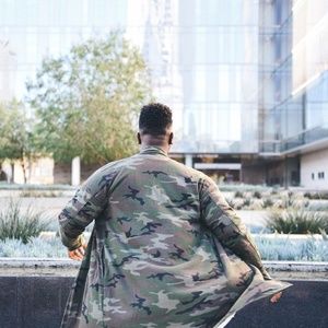 Forever21 Men's Camo Long Cardigan